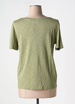 Tricou guler în v mâneci scurte verde VILA femeie