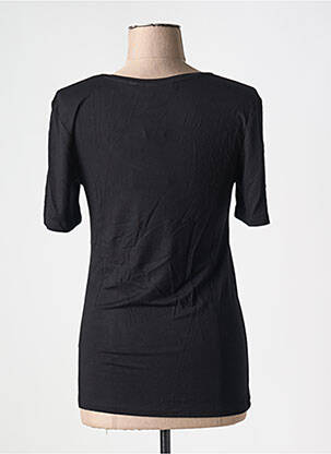 Tricou elasticitate mâneci scurte negru ICHI femeie