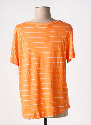 Tricou croială dreaptă mâneci scurte portocalie ARTLOVE femeie
