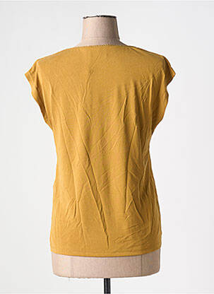 Tricou guler în v mâneci scurte galben VILA femeie
