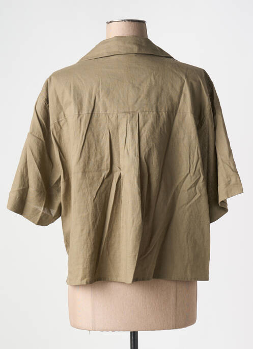 Cămașă mâneci scurte mâneci scurte verde ARTLOVE femme