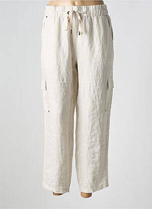 Pantalon 7/8 țesătură poplin mărime normală bej STREET ONE femeie