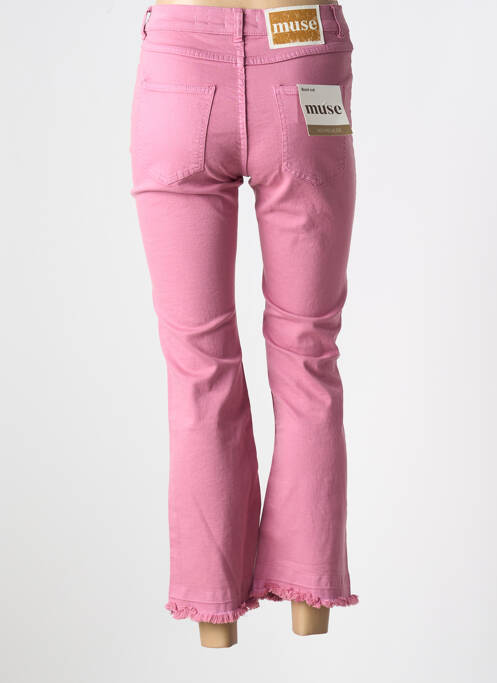 Blugi cu croială evazată roz MUSE femeie