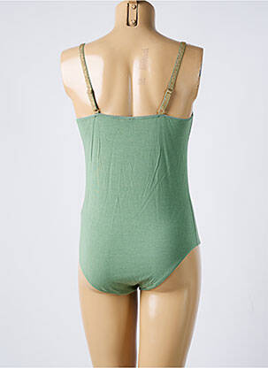Body croială cambrată bretele subțiri verde PIECES femeie