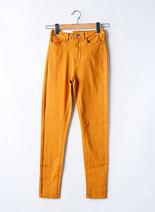 Pantalon slim buzunare portocalie VILA femeie