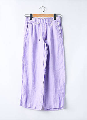Pantalon 7/8 talie elastică violet STREET ONE femeie