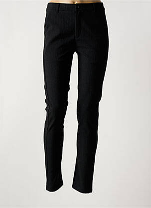 Pantalon slim talie înaltă talie înaltă negru I.QUING femeie