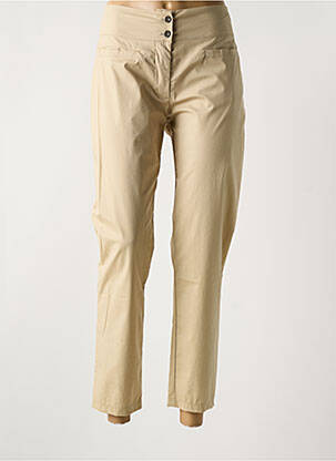 Pantalon 7/8 țesătură poplin mărime normală verde MALOKA femeie