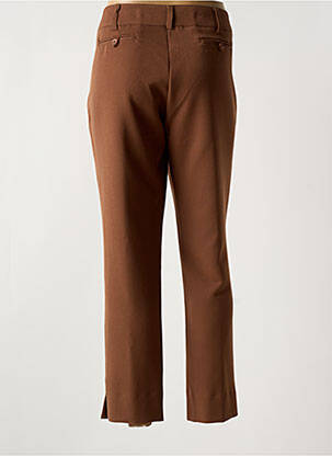 Pantalon 7/8 talie cu cleme mărime normală maro QUATRE VINGT JOURS femeie