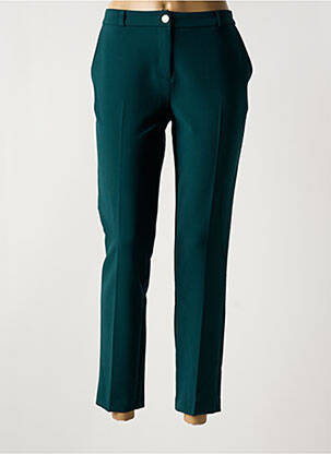 Pantalon 7/8 talie cu cleme mărime normală verde REVD'ELLE femeie