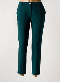 Pantalon 7/8 talie cu cleme mărime normală verde REVD'ELLE femme