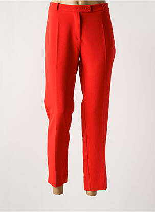 Pantalon 7/8 talie cu cleme mărime normală portocalie HIPPOCAMPE femeie