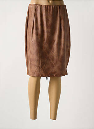 Fustă midi maro REVD'ELLE femeie