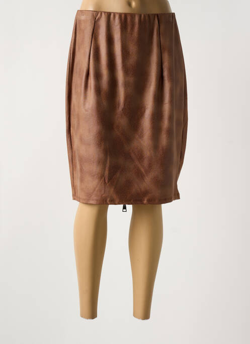 Fustă midi maro REVD'ELLE femeie