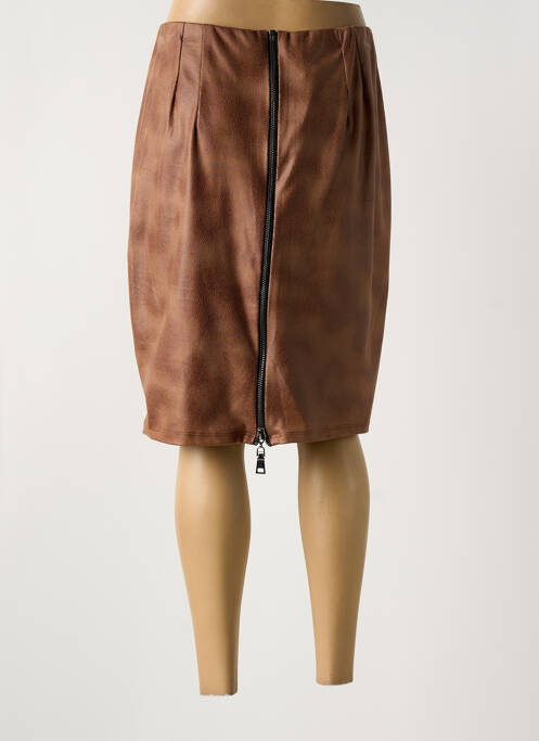 Fustă midi maro REVD'ELLE femeie