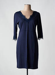 Rochie midi mâneci 3/4 mâneci 3/4 albastru REVD'ELLE femme