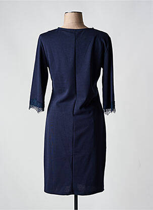 Rochie midi mâneci 3/4 mâneci 3/4 albastru REVD'ELLE femeie