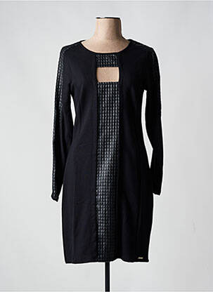 Rochie midi mâneci lungi mâneci lungi negru MALOKA femeie