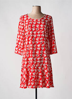 Rochie scurtă mâneci 3/4 mâneci 3/4 roșu FILLE A SUIVRE femeie
