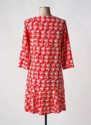 Rochie scurtă mâneci 3/4 mâneci 3/4 roșu FILLE A SUIVRE femeie