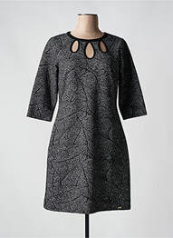 Rochie midi mâneci 3/4 mâneci 3/4 negru MALOKA femeie