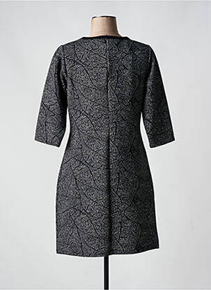 Rochie midi mâneci 3/4 mâneci 3/4 negru MALOKA femeie
