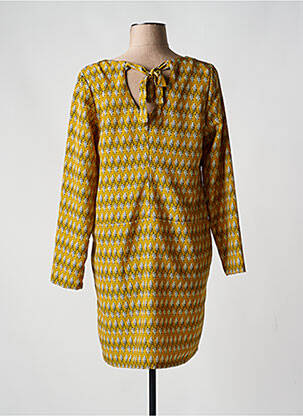 Rochie scurtă mâneci lungi mâneci lungi galben LES FILLES DE NEAUX femeie