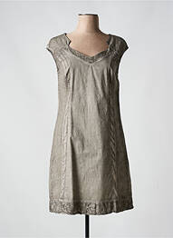 Rochie scurtă mâneci scurte mâneci scurte gri MALOKA femeie