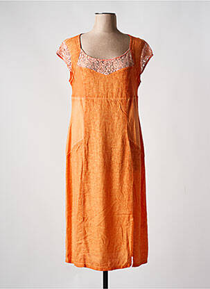 Rochie midi portocaliu MALOKA femeie