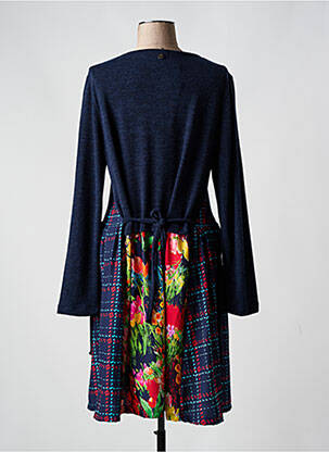 Rochie midi mâneci lungi mâneci lungi albastru MALOKA femeie