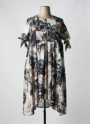 Rochie midi gri BELLA BLUE femeie