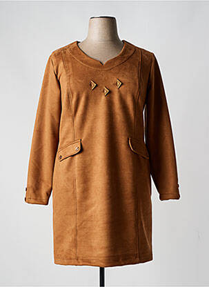 Rochie midi maro FELINO femeie