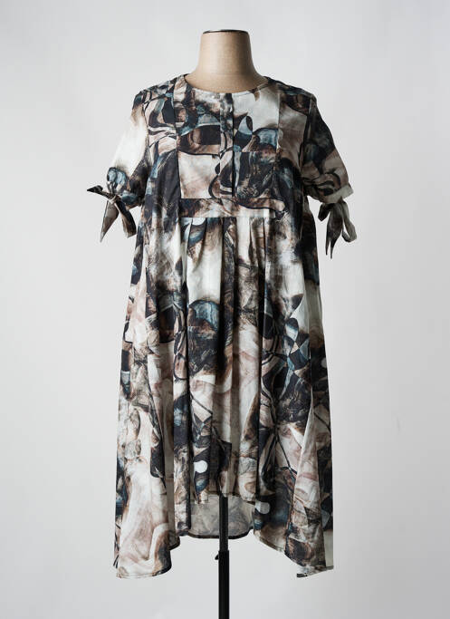 Rochie midi gri BELLA BLUE femeie