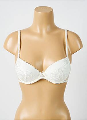 Sutien broderie top sutien modelat alb ANTINEA femeie