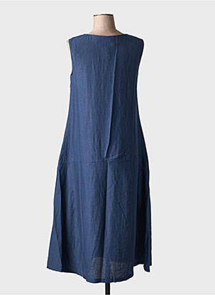Rochie midi fără mâneci fără mâneci albastru ORTO BOTANICO femeie