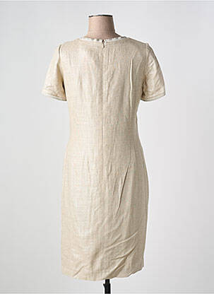 Rochie midi mâneci scurte mâneci scurte bej GREGORY PAT femeie