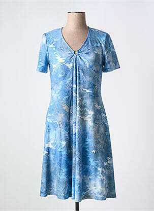 Rochie midi mâneci scurte mâneci scurte albastru GREGORY PAT femeie