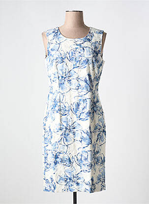 Rochie midi imprimeu floral fără mâneci albastru GUY DUBOUIS femeie
