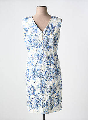 Rochie midi imprimeu floral fără mâneci albastru GUY DUBOUIS femeie