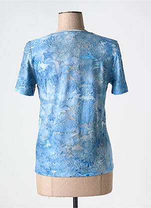 Tricou guler în v mâneci scurte albastru MERI & ESCA femeie