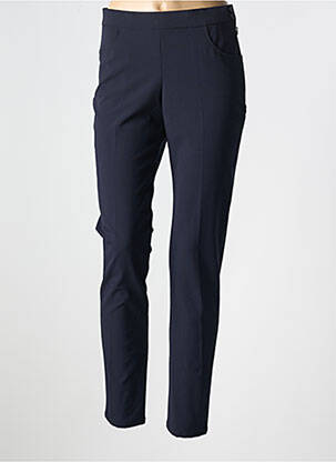 Pantalon slim talie elastică mărime normală albastru FRANCE RIVOIRE femeie