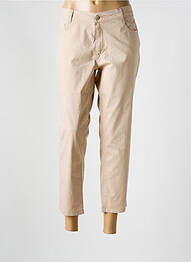 Pantalon 7/8 țesătură poplin mărime normală bej PARA MI femme