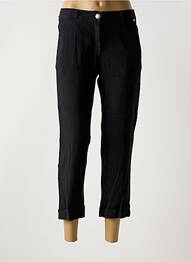 Pantalon trei sferturi talie elastică mărime normală negru EAST DRIVE femme