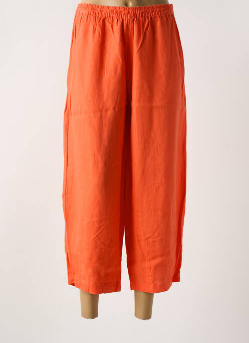 Pantalon trei sferturi talie elastică mărime normală portocaliu KOKOMARINA femme