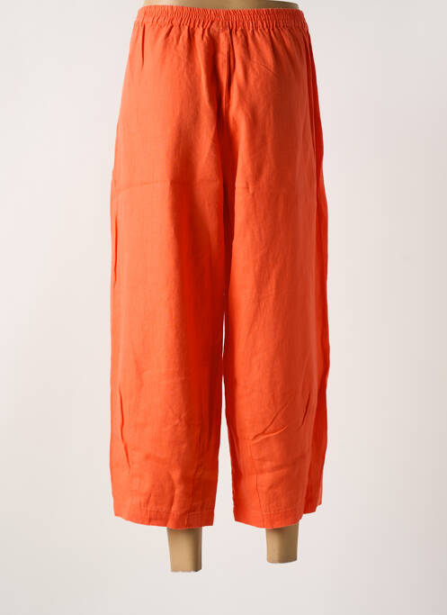 Pantalon trei sferturi talie elastică mărime normală portocaliu KOKOMARINA femme