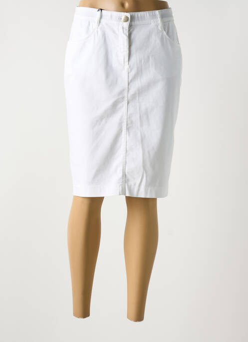 Fustă midi alb EAST DRIVE femeie