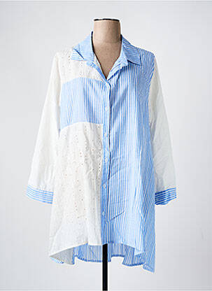 Tunică mâneci lungi albastru PIMENT ROUGE femeie