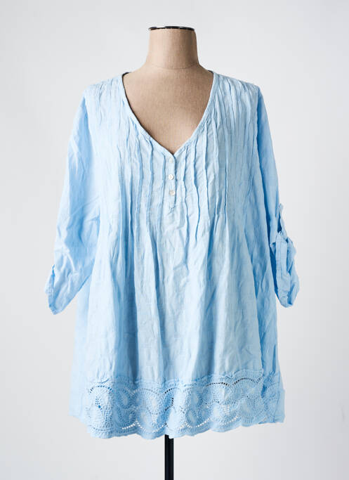 Tunică mâneci lungi albastru PIMENT ROUGE femeie