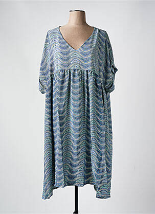 Rochie midi albastru PIMENT ROUGE femeie