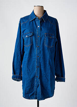 Rochie midi mâneci lungi mâneci lungi albastru B.S JEANS femeie